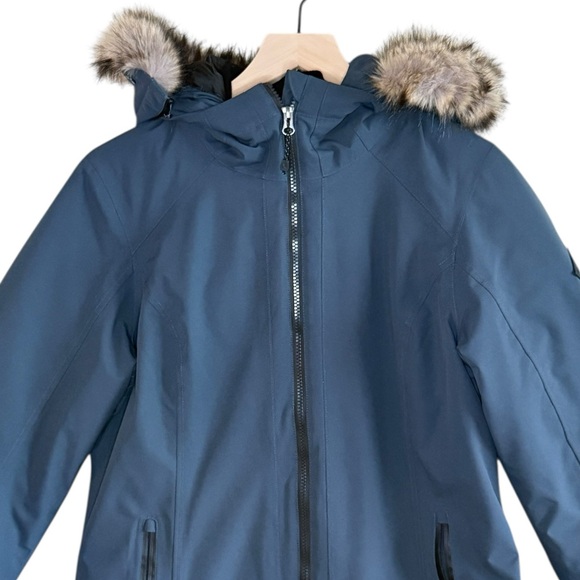 Eddie Bauer Women's Sz Medium Olympia Waterproof Down Hooded Stadium Coat - Picture 4 of 10